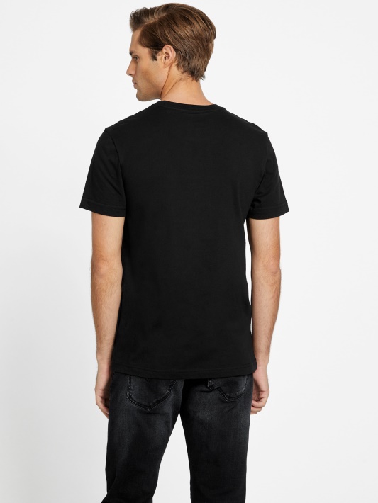 Jet Black Motzy Logotipas Crewneck Tee Spėjimas