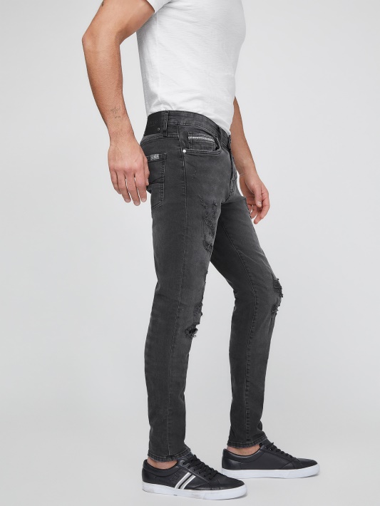Jonah Modern Skinny Jeans Atspėti Juoda Sunaikinti