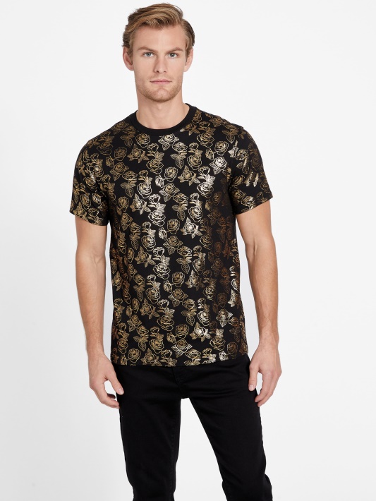 Jet Black Dustie Rose Crewneck Tee Spėlioti