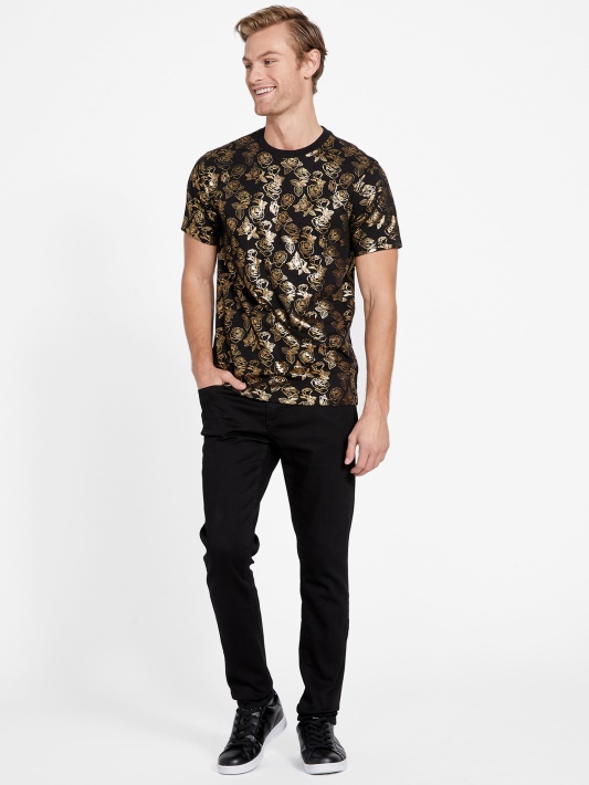 Jet Black Dustie Rose Crewneck Tee Spėlioti
