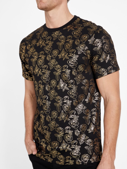 Jet Black Dustie Rose Crewneck Tee Spėlioti