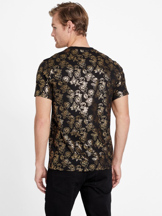 Jet Black Dustie Rose Crewneck Tee Spėlioti