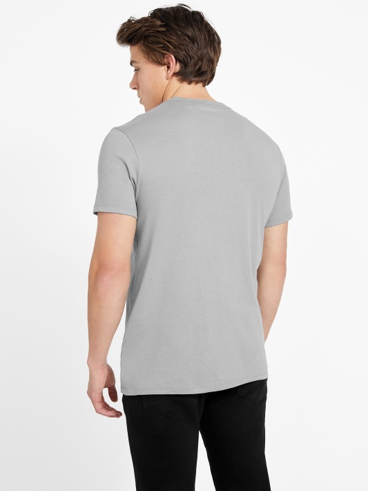 Logotipas Crewneck Tee Guess Pilkas Magnetas