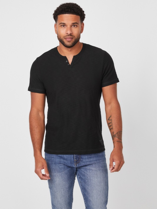 Atspėti Eco Ricky Split Tee Jet Juoda