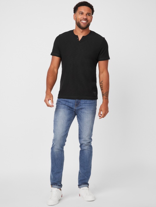 Atspėti Eco Ricky Split Tee Jet Juoda