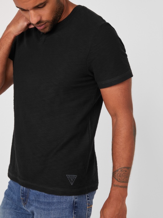 Atspėti Eco Ricky Split Tee Jet Juoda