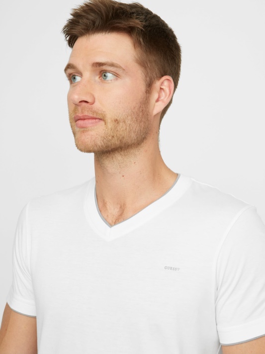 Armin V-neck Marškinėliai Grynai Baltas Spėjimas