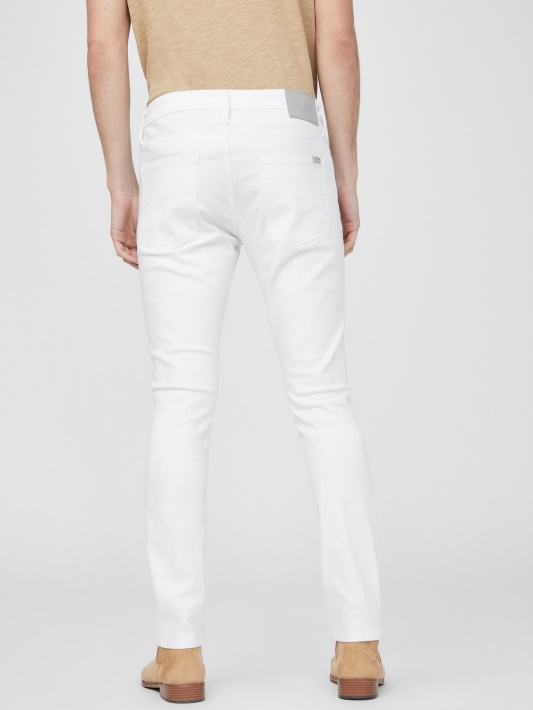 Barton White Distressed Jeans White Sunaikinti Plauti Atspėti