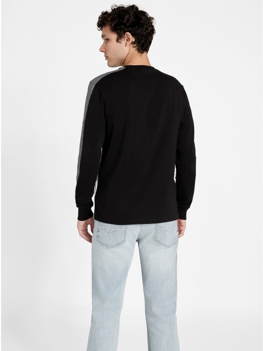 Eco Arto Color-block Crewneck Megztinis Jet Black Multi Spėjimas