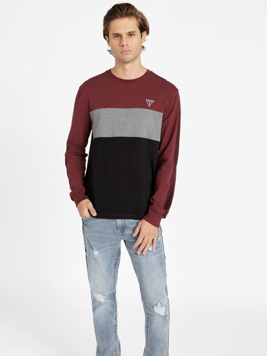 Marmont Red Multi Eco Arto Color-block Crewneck Megztinis Spėjimas