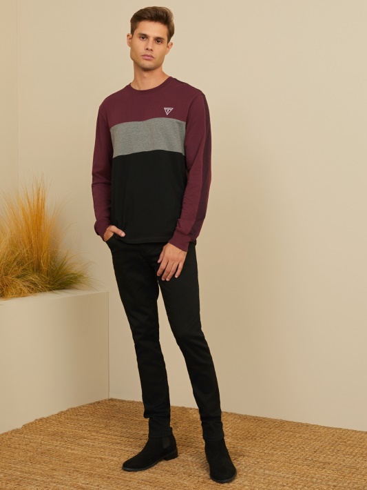 Marmont Red Multi Eco Arto Color-block Crewneck Megztinis Spėjimas