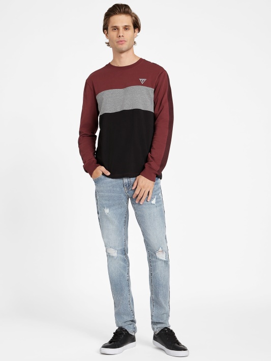 Marmont Red Multi Eco Arto Color-block Crewneck Megztinis Spėjimas