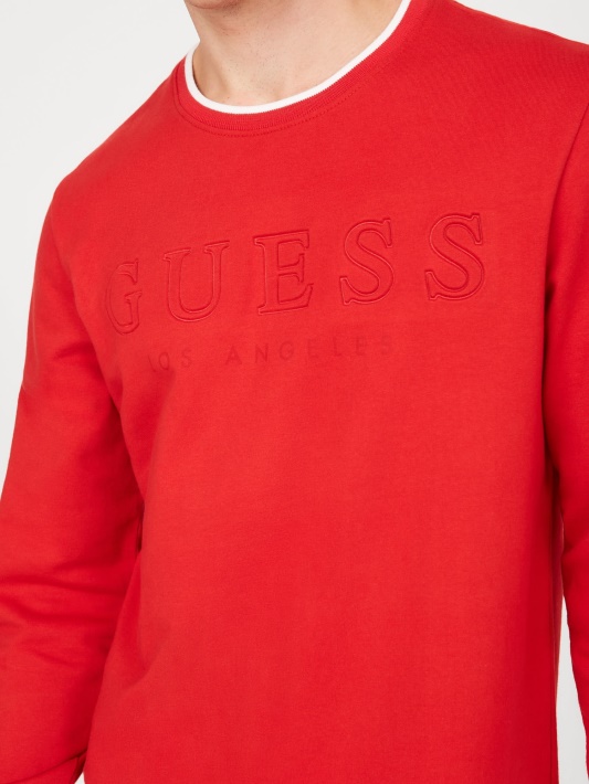 Kalico Logotipas Marškinėliai Ilgomis Rankovėmis Guess Red Noir