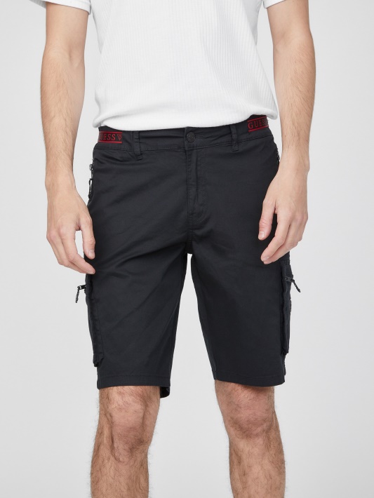 Karius Poplin šortai Guess Juodos Spalvos