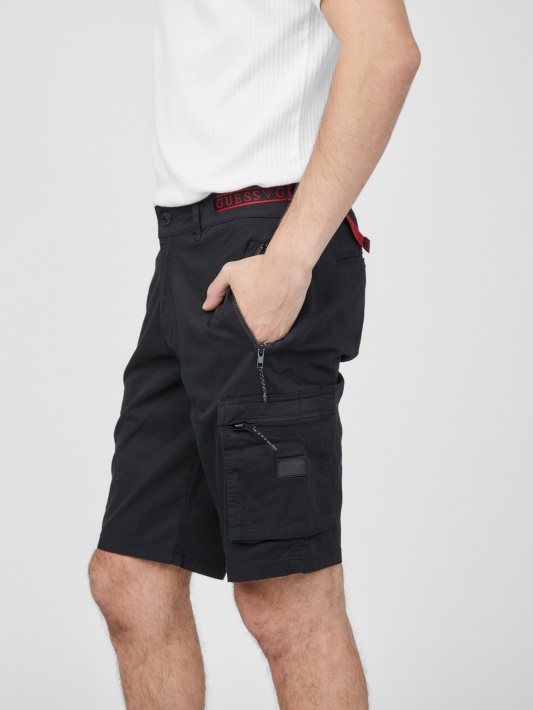 Karius Poplin šortai Guess Juodos Spalvos