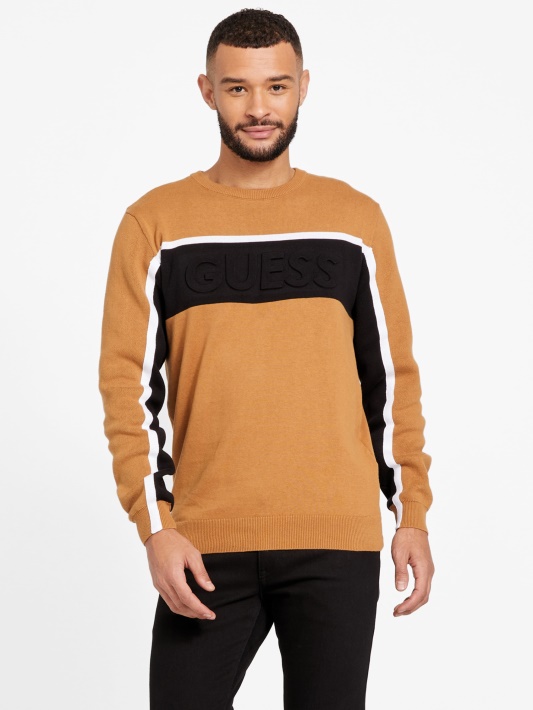 Atspėti Rowe Color-block Megztinis Rudas Topazas