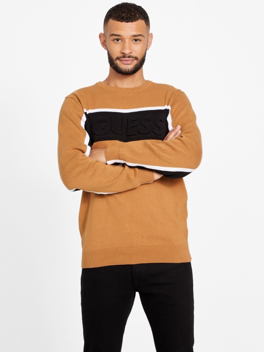 Atspėti Rowe Color-block Megztinis Rudas Topazas
