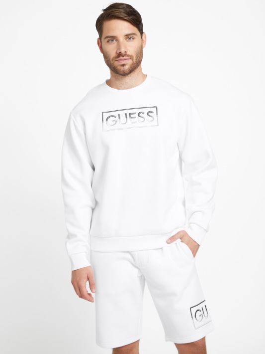 Hartley Crewneck Megztinis Grynas Baltas Spėjimas