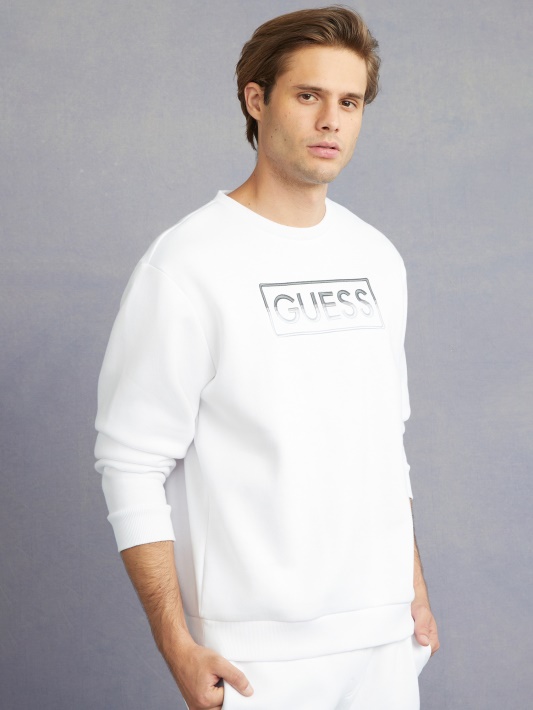 Hartley Crewneck Megztinis Grynas Baltas Spėjimas