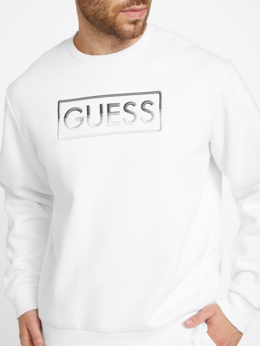 Hartley Crewneck Megztinis Grynas Baltas Spėjimas