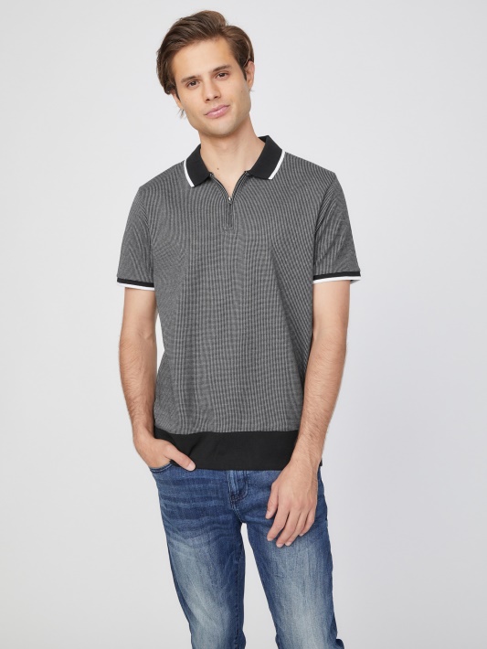 Skalikai Ketvirčio Užtrauktuku Johnny Polo Atspėti Jet Black Multi