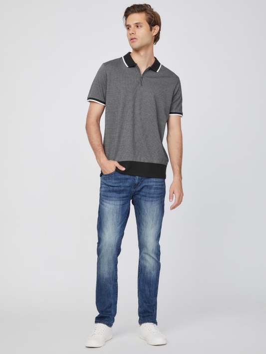 Skalikai Ketvirčio Užtrauktuku Johnny Polo Atspėti Jet Black Multi