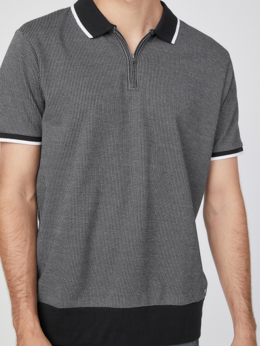 Skalikai Ketvirčio Užtrauktuku Johnny Polo Atspėti Jet Black Multi