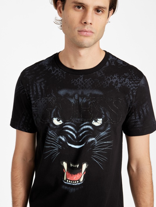 Atspėti Vaughn Graphic Crewneck Tee Jet Black