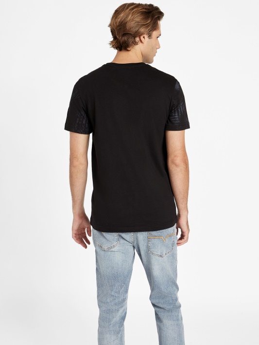 Atspėti Vaughn Graphic Crewneck Tee Jet Black