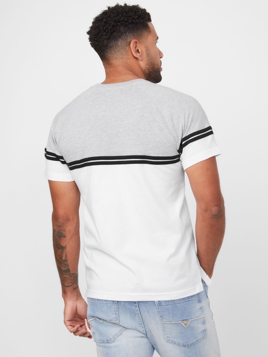 Grynai Baltas Guess Kido Color-block Marškinėliai