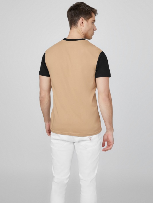 Thom Color-block Logotipo Marškinėliai Atspėti Toasted Taupe