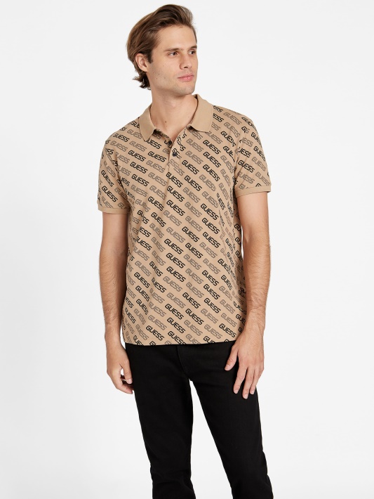 Atspėkite Bronton Logotipą Polo Toasted Taupe