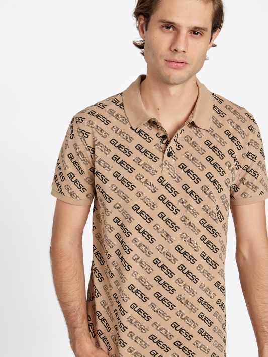 Atspėkite Bronton Logotipą Polo Toasted Taupe