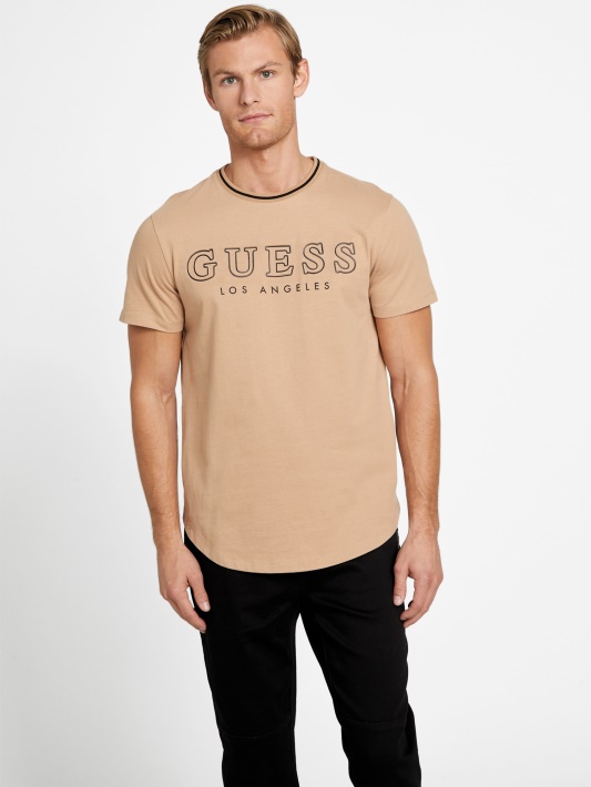 Zade ūda Crewneck Marškinėliai Spėti Paskrudę Taupe