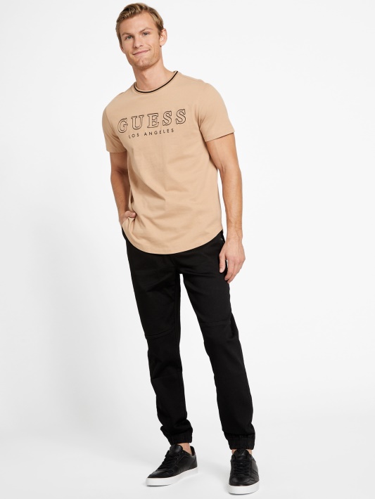 Zade ūda Crewneck Marškinėliai Spėti Paskrudę Taupe
