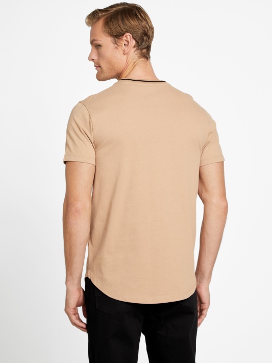 Zade ūda Crewneck Marškinėliai Spėti Paskrudę Taupe