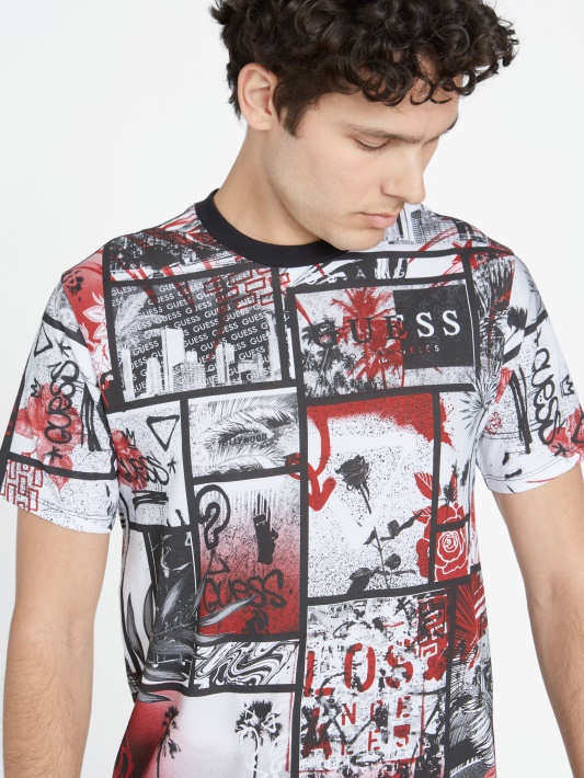 Atspėti Juoda Kelių Ronano Koliažas Crewneck Marškinėliai