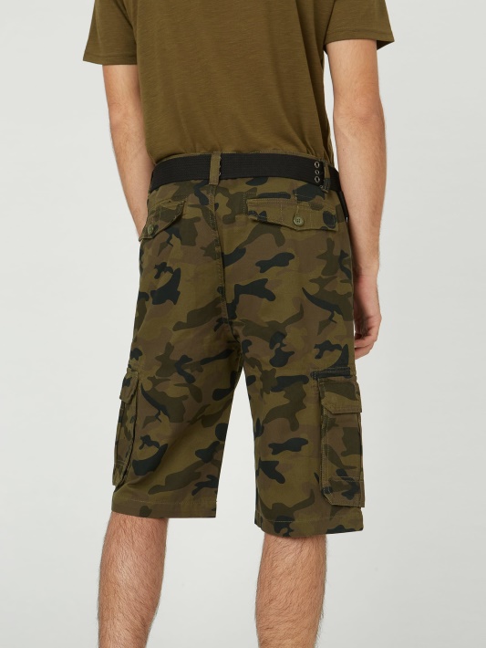 Camo Green Karl Camo Cargo šortai Atspėti