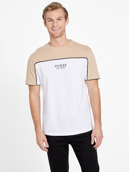 Atspėti Skrudinta Taupe Multi Eco Kilpinė Crewneck Marškinėliai