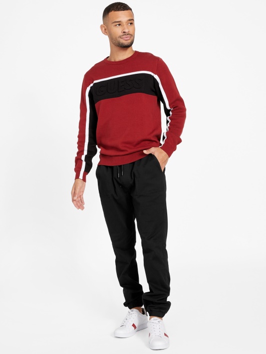 Atspėti Rowe Color-block Megztinis Raudonas Noir