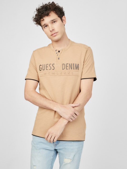 Spėk Edgar Henley Tee Toasted Taupe