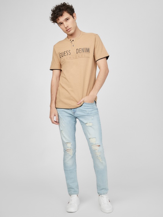 Spėk Edgar Henley Tee Toasted Taupe