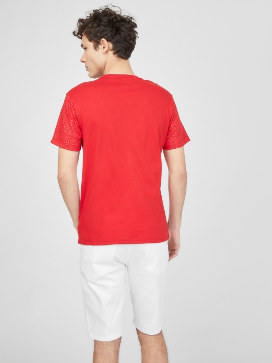 Nerwen Logotipas Tee Guess Regbis Raudonas