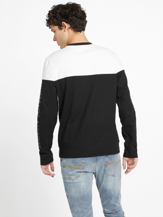 Jet Black Eco Zioin Color-block Marškinėliai Ilgomis Rankovėmis Spėlioti