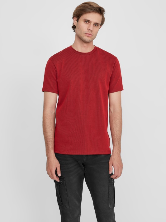 Russle Ribed Tee Varsity Red Spėti