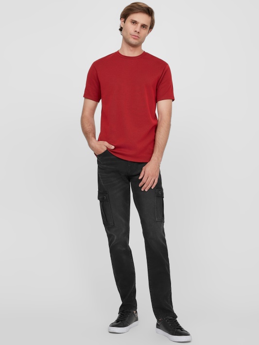 Russle Ribed Tee Varsity Red Spėti