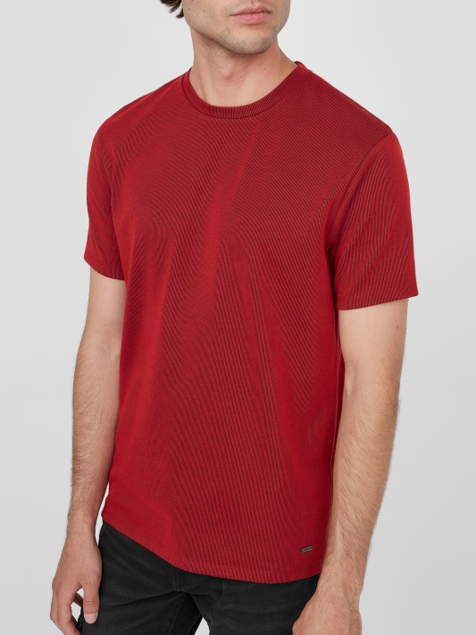 Russle Ribed Tee Varsity Red Spėti