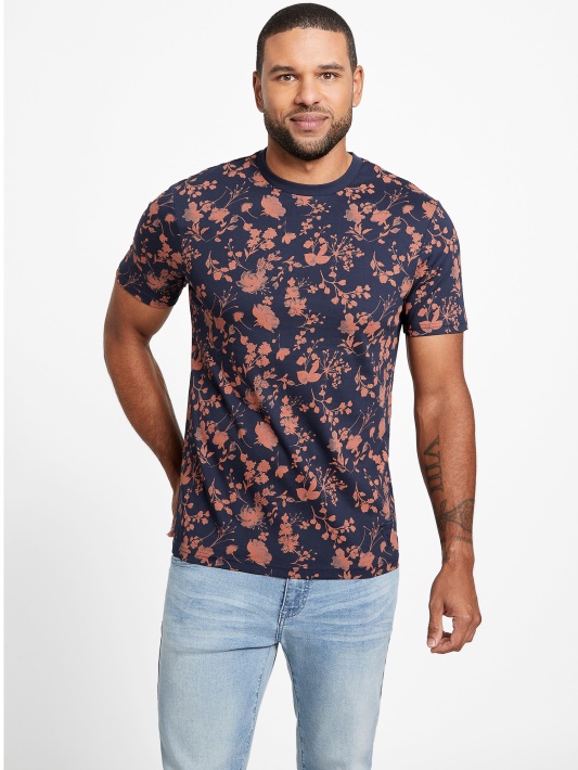 Spėk Lennard Floral Tee Naktinis Laivynas