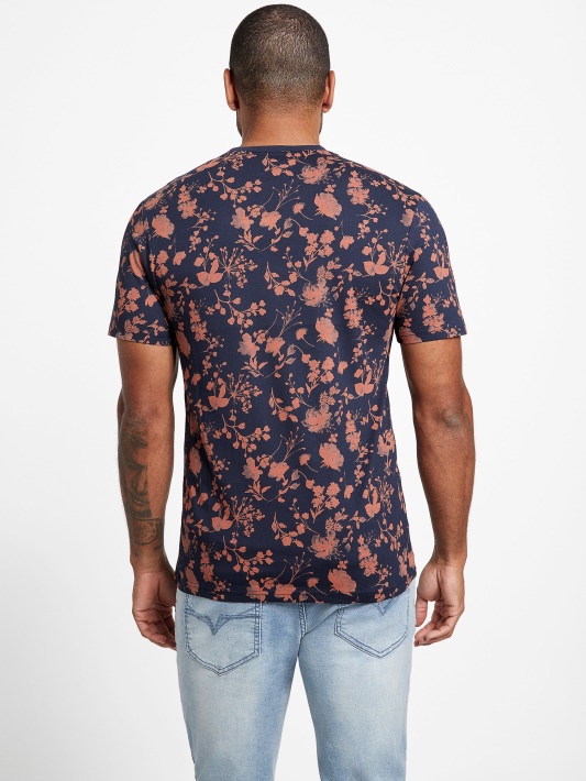 Spėk Lennard Floral Tee Naktinis Laivynas