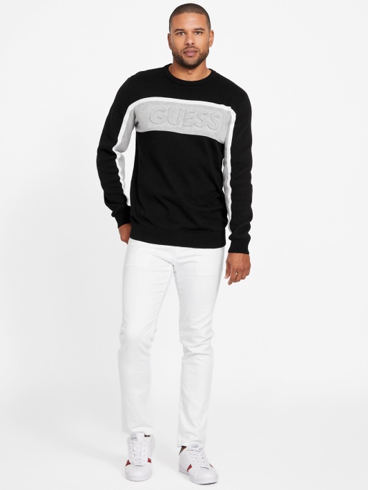 Atspėti Juoda Rowe Color-block Megztinis